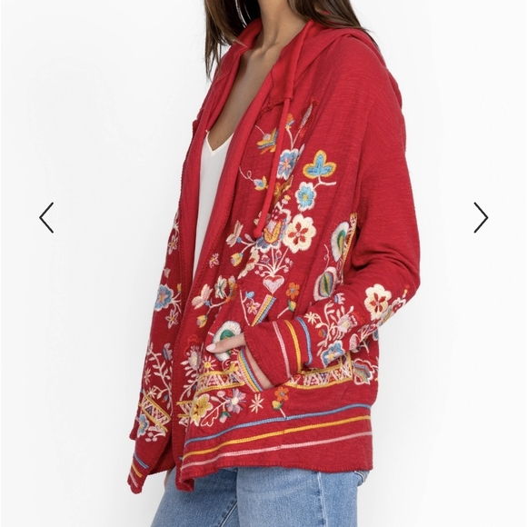 Johnny Was Red Embroidered Sweater - Picture 5 of 6